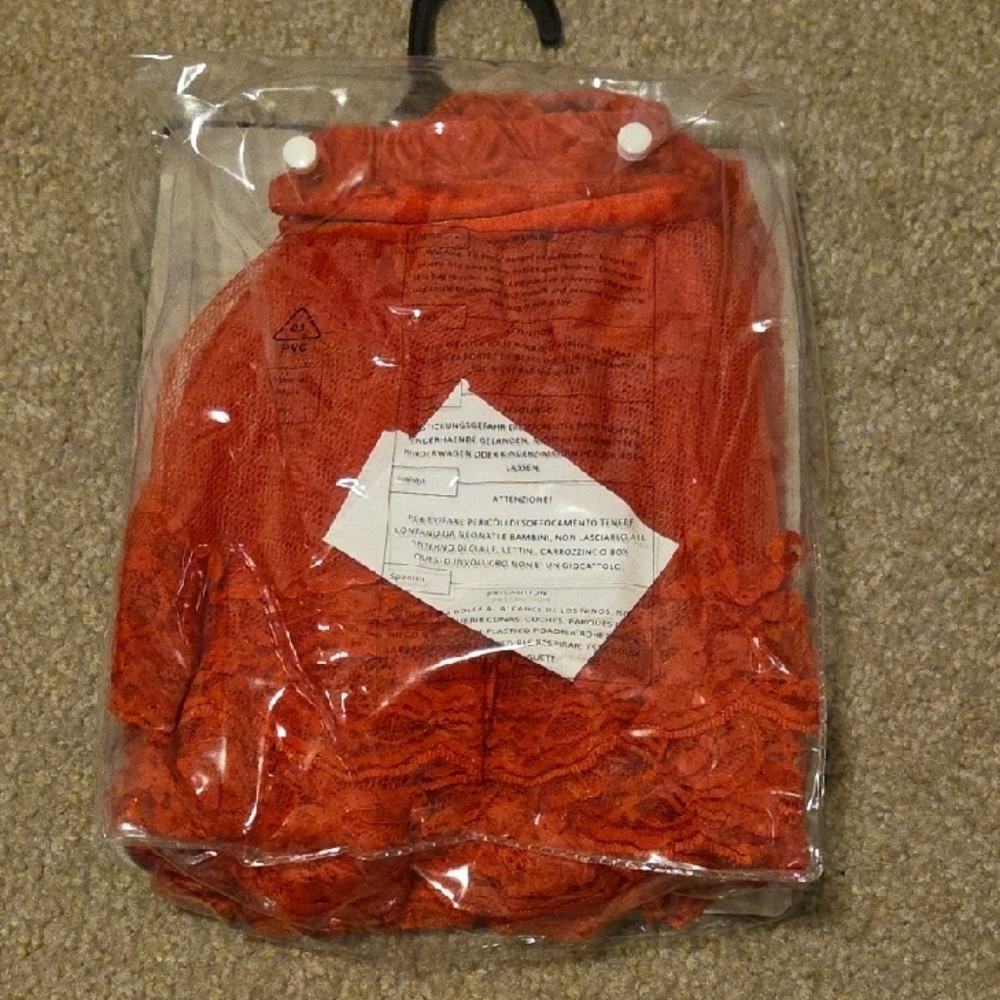 New Leg Avenue Scarlet Lace Trimmed Petticoat Skirt - Picture 2 of 7